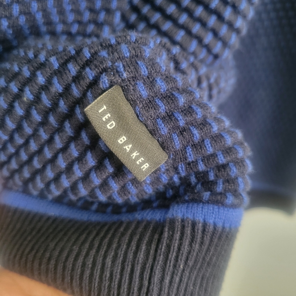 TED BAKER London Cancru Textured Knit Size 4 Crewneck Sweater Smart Casual - Picture 7 of 10